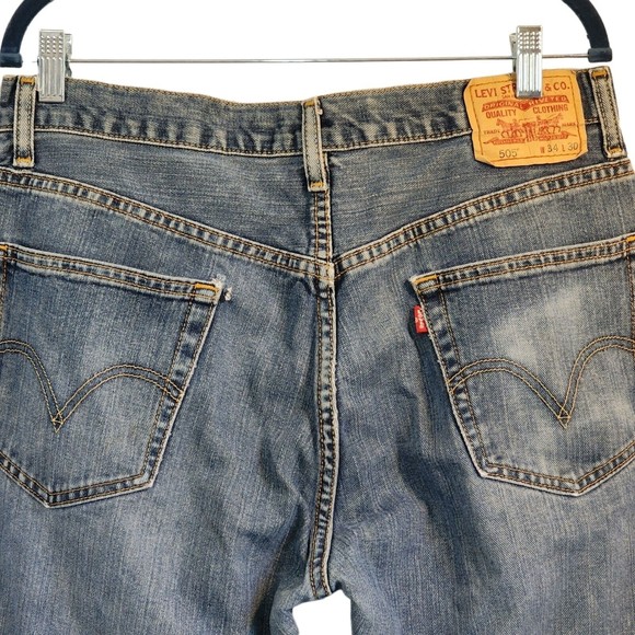 Levi 505 Men’s Size 32x28 Jeans Classic Original Fit Straight Leg Medium Wash - Picture 4 of 11